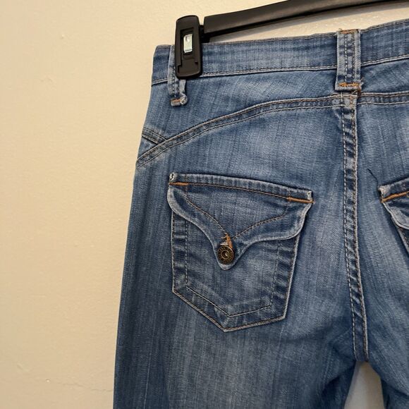 BIG STAR JEANS Vintage Y2K Ultra Low Rise Bootcut Jeans, Medium Wash- 28” - Picture 3 of 8